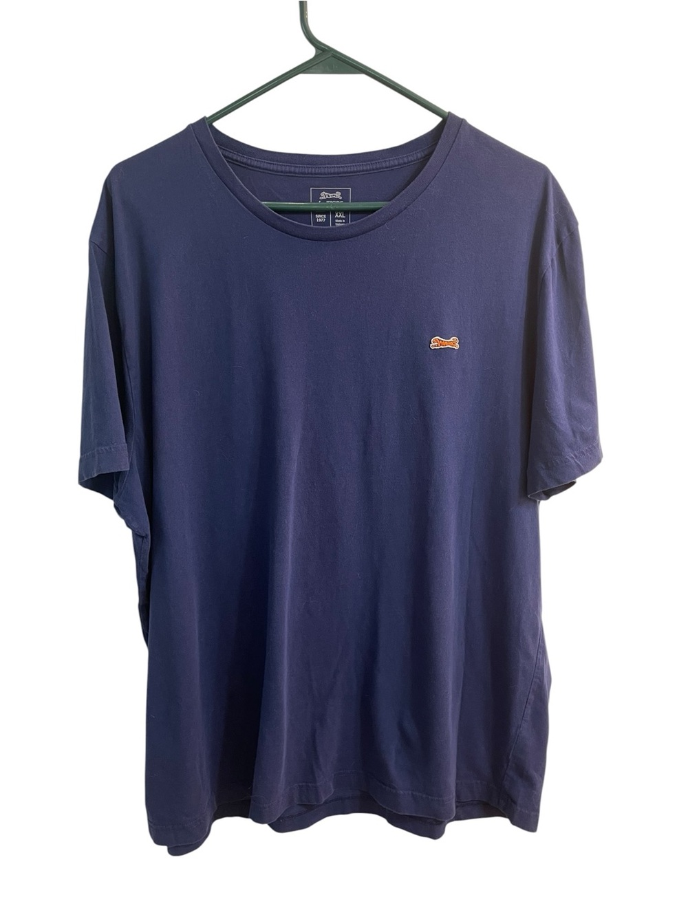 Le Tigre Men’s XXL Navy Embroidered Tiger Logo T-Shirt 100% Pima Cotton Crew - Picture 3 of 5